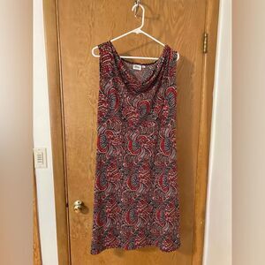 Made in Portland! Hubris/Rita Hudson Cowl Neck paisley Dress (XXL)